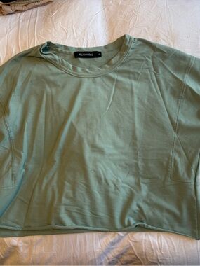 Sage Green Relaxed Crewneck Short Sleeve Tee